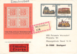 DDR - SONDERGANZSACHE 28.9.84 WERMSDORF - STUTTGART  /*42 - Sobres - Usados