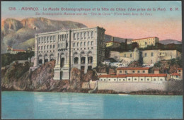 Le Musée Océanographique Et La Tête De Chien, Monaco, C.1920s - Rostan Et Munier CPA RM1218 - Museo Oceanografico