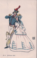 Armée Suisse 1840, Costume De Madame Et D' Artilleur, Litho W. De May Illustrateur, Expo Bern 1914 (6) - Uniformes