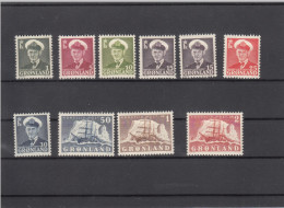 Greenland 1950 - Michel 28-36 Mint Hinged * - Unused Stamps