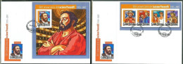 Guinea Bissau 2015, Music, L. Pavarotti, 4val In BF +BF In 2FDC - Chanteurs