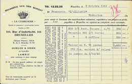 BRUXELLES   -  Brasserie Van Den Borght 1951 - Alimentaire