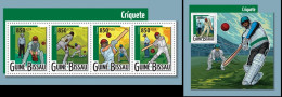 Guinea Bissau 2015, Sport, Cricket, 4val In BF +BF - Cricket