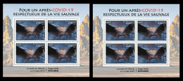 DJIBOUTI 2023 - SPECIMEN SHEET 4V (REG & OVERPRINT) BATS BAT CHAUVE-SOURIS CHAUVES - PANDEMIC COVID-19 CORONAVIRUS - MNH - Chauve-souris