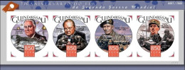 Guinea Bissau 2015, WWII, Churchill, De Gaulle, 4val In BF IMPERFORATED - Sir Winston Churchill