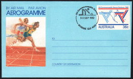 AUSTRALIA BRISBANE 1982 - XII COMMONWEALTH GAMES - BOWLS - AEROGRAMME: ATHLETICS / SPRINT - G - Bowls