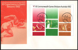 AUSTRALIA BRISBANE 1982 - XII COMMONWEALTH GAMES - SHEET - ARCHERY POSTMARK - G - Boogschieten