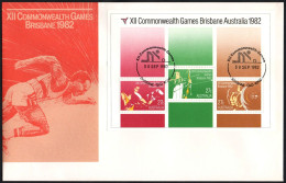 AUSTRALIA BRISBANE 1982 - XII COMMONWEALTH GAMES - SHEET - BOWLS POSTMARK - G - Bowls