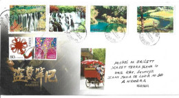 Vallée De Jiuzhaigou (ravin Aux Neuf Villages) Sichuan. Patrimoine Mondial De L'UNESCO,lettre 2023 à ANDORRA (Principat) - Briefe U. Dokumente