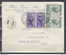 Brief Van Roma Centro Corp Paccri Naar Muizen (Belgie) - 1946-47 Corpo Polacco Period