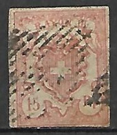 SUISSE    -   1852.    Y&T N° 22 Oblitéré.  Cote 625 € - 1843-1852 Federal & Cantonal Stamps