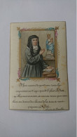 IMAGE PIEUSE LOUISE DE MARILLAC PORTRAIT PEINT ECRIT ET DECORE A LA MAIN - Devotion Images