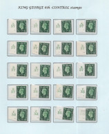 GB George VI - Large Selection Of Control Stamps (cylinder Singles) See Scans & Notes - Neufs