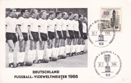 Germany 1966 Card: Football Fussball Soccer Calcio; FIFA World Cup England; Team Photo; Jules Rimet; Results Back Side - 1966 – Engeland