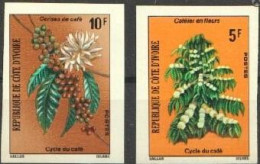Ivory Coast 1975, Coffe Production, 2val IMPERFORATED - Alimentation