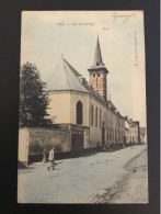 VISÉ «  RUE DU COLLÈGE 1907 «  PANORAMA,COULEUR,ANIMÉE. - Wezet