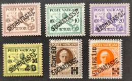 VATICAN / YT Taxe 1 - 6 / RELIGION - PAPE - PIE XI / NEUFS * / MH - Postage Due