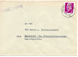 67127 - DDR - 1965 - 15Pfg Ulbricht EF A WirtschDrucksBf VELTEN -> Zernsdorf - Lettres & Documents