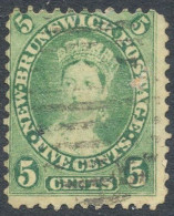 Canada, New Brunswick, 1860, Queen Victoria, 5c Used - Gebruikt