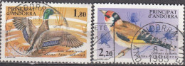 Andorre Français 1985 Michel 363 - 364 O Cote (2008) 1.65 € Oiseaux Cachet Rond - Usados