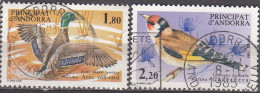 Andorre Français 1985 Michel 363 - 364 O Cote (2008) 1.65 € Oiseaux Cachet Rond - Gebruikt