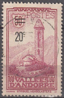 Andorre Français 1935 Michel 48 O Cote (2008) 19.00 € Chapelle De Saint-Miguel D'Engolasters Cachet Rond - Used Stamps
