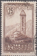 Andorre Français 1932 Michel 31 O Cote (2008) 6.10 € Chapelle De Saint-Miguel D'Engolasters Cachet Rond - Gebruikt