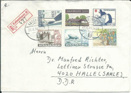 DANEMARK RECOMMANDE 17.20K DE KOBENHAVN POUR HALLE/SAALE ( ALLEMAGNE ) DE 1984 LETTRE COVER - Covers & Documents