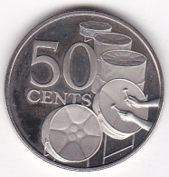 Trinidad And Tobago 50 Cents 1975 Tambours, Elizabeth II , En Cupronickel, KM# 22, En SUP/XF - Trindad & Tobago
