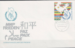 DDR GDR RDA - Sonderumschlag "Jahr Des Friedens" (MiNr: U 5) 1986 - Mit Tagesstempel Magdeburg BPA 31.12.86 - Briefomslagen - Gebruikt