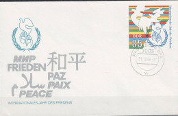 DDR GDR RDA - Sonderumschlag "Jahr Des Friedens" (MiNr: U 5) 1986 - Mit Tagesstempel Magdeburg BPA 31.12.86 - Buste - Usati