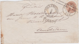 Preußen Ganzsache U 28 A K2 Köln Bahnhof N Amsterdam Niederlande 1865 - Postal  Stationery