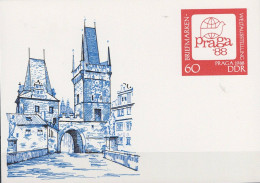 DDR GDR RDA - Sonderpostkarte PRAGA 1988 (MiNr: P 99) 1988 - Ungelaufen - Postkarten - Ungebraucht