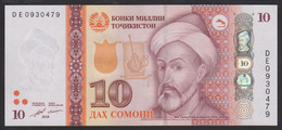 Tajikistan 10 Somoni 2018 P24c UNC - Tajikistan