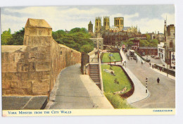 England - York - Minster From City Walls - Cameracolour - Salmon Series - Not Used - York