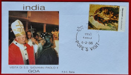 INDIA 1986 GOA VISIT POPE JOHN PAUL II VISITA PAPA GIOVANNI PAOLO II - Cartas & Documentos