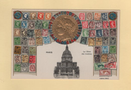 Timbres - Souvenir De La France - Paris - Le Dome Des Invalides - Carte Gauffree - Timbres (représentations)