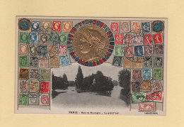 Timbres - Souvenir De La France - Paris - Bois De Boulogne Le Grand Lac - Carte Gauffree - Briefmarken (Abbildungen)