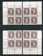 -Canada-19Plate Blocks - "Queen Elisabeth II"  MNH **  Overprinted 'G' - Sovraccarichi