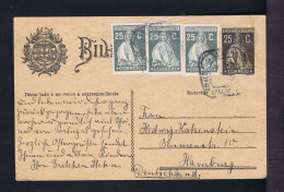 Sp9815 PORTUGAL Postal Stationery CERES 1930 Mailed Lisboa »Hamburg - Andere & Zonder Classificatie