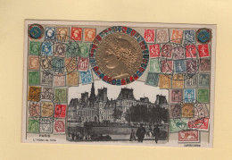 Timbres - Souvenir De La France - Paris - L'Hotel De Ville - Carte Gauffree - Francobolli (rappresentazioni)