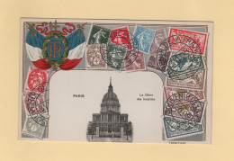 Timbres - Souvenir De La France - Paris - Le Dome Des Invalides - Carte Gauffree - Timbres (représentations)