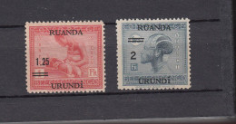 Ruanda - Urundi  Ocb Nr:  90 - 91 * MH (zie Scan) - Nuevos