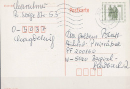 DDR GDR RDA - Postkarte Goethe-Schiller-Denkmal (MiNr: P 107 II) 1990 - Gelaufen - Postkarten - Gebraucht