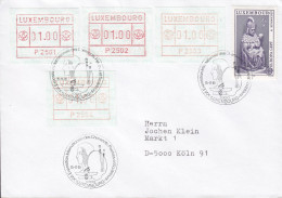 'Exposition Internationale Des Cherminots Peintres Et Sculpteurs' LUXEMBOURG 1985 Cover Brief Europa CEPT 4x ATM / Frama - Storia Postale