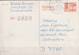 DDR GDR RDA - Postkarte Weltzeituhr (MiNr: P 87 II) 1986 - Gelaufen - Postkaarten - Gebruikt