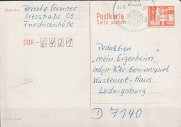 DDR GDR RDA - Postkarte Weltzeituhr (MiNr: P 87 II) 1986 - Gelaufen - Postcards - Used