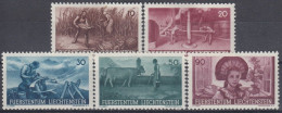 LIECHTENSTEIN 192-196,unused,hinged - Agriculture
