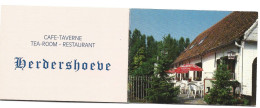 Aalter Restaurant Café Taverne Herdershoeve Jezuïtengoed Visitekaartje Etiquette Htje - Cartes De Visite