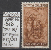 1966 - VATIKAN - SM "Weihnachten - R.Scorzelli" 225 L Dkl'braunocker - O  Gestempelt - S.Scan (516o Vatikan) - Gebraucht